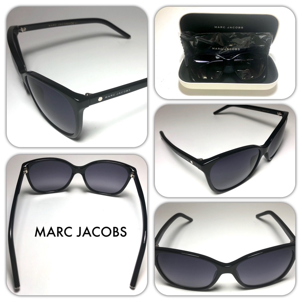 MARC JACOBS NEW Cat Eye Black Women’s Sunglasses - Picture 1 of 8